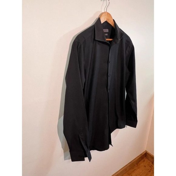 ✨5 for $15✨ Men’s Calvin Klein Black Button Down Dress Slim Fit Tall Shi… - Picture 5 of 9